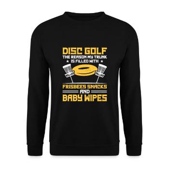 Disc Golf Player Disc Golfer Frisbee Player Par Pu - Unisex Sweatshirt - black - Front - Alina (178cm) & Michal (187cm)