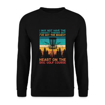 Disc Golf Player Disc Golfer Frisbee Player Par Pu - Unisex Sweatshirt - black - Front - Alina (178cm) & Michal (187cm)