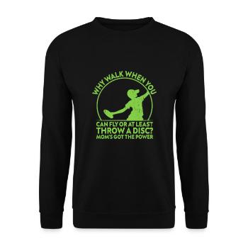 Disc Golf Player Disc Golfer Frisbee Player Par Pu - Unisex Pullover - Schwarz - Vorne - Alina (178cm) & Michal (187cm)