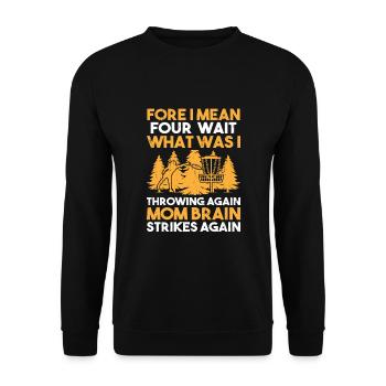 Disc Golf Player Disc Golfer Frisbee Player Par Pu - Unisex Sweatshirt - black - Front - Alina (178cm) & Michal (187cm)