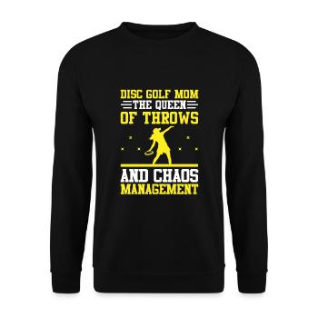 Disc Golf Player Disc Golfer Frisbee Player Par Pu - Unisex Sweatshirt - black - Front - Alina (178cm) & Michal (187cm)