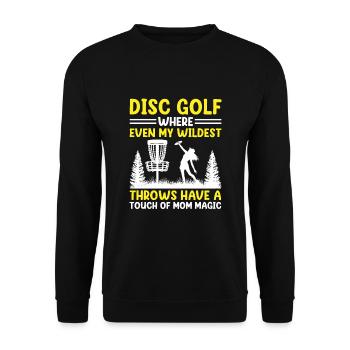 Disc Golf Player Disc Golfer Frisbee Player Par Pu - Sweat-shirt Unisexe - noir - Devant - Alina (178cm) & Michal (187cm)