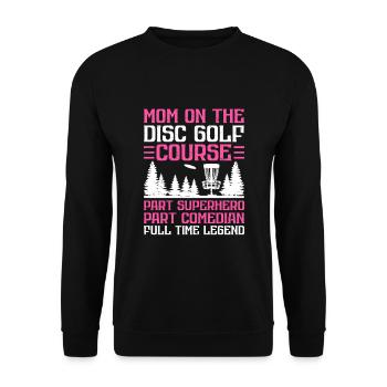 Disc Golf Player Disc Golfer Frisbee Player Par Pu - Sweat-shirt Unisexe - noir - Devant - Alina (178cm) & Michal (187cm)