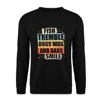 Propriétaires de chiens de pêche Amoureux des chiens Entonnoir de pêche parfait - Sweat-shirt Unisexe - noir - Devant - Alina (178cm) & Michal (187cm)