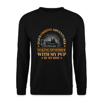 Angeln Hundebesitzer Hundeliebhaber Perfect Fishing Funn - Unisex Pullover - Schwarz - Vorne - Alina (178cm) & Michal (187cm)