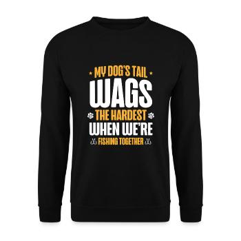 Propriétaires de chiens de pêche Amoureux des chiens Entonnoir de pêche parfait - Sweat-shirt Unisexe - noir - Devant - Alina (178cm) & Michal (187cm)
