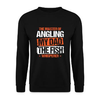 Pêche Papa Papa Pêcheur Childern Drôle Poisson Alors - Sweat-shirt Unisexe - noir - Devant - Alina (178cm) & Michal (187cm)