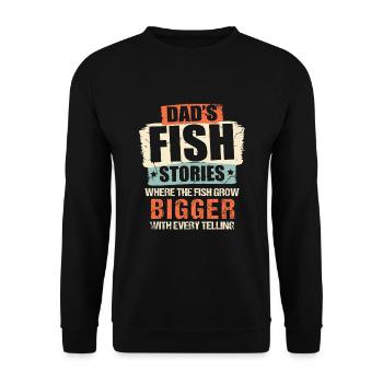 Pêche Papa Papa Pêcheur Childern Drôle Poisson Alors - Sweat-shirt Unisexe - noir - Devant - Alina (178cm) & Michal (187cm)