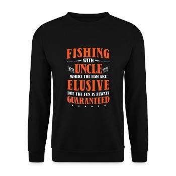 Pêche Oncle Pêcheur Oncles Drôle Poisson Parfait - Sweat-shirt Unisexe - noir - Devant - Alina (178cm) & Michal (187cm)