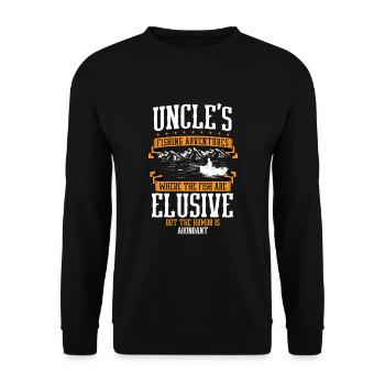 Pêche Oncle Pêcheur Oncles Drôle Poisson Parfait - Sweat-shirt Unisexe - noir - Devant - Alina (178cm) & Michal (187cm)