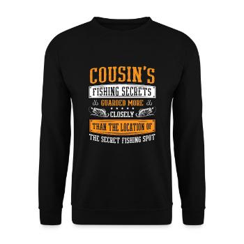Pêche Cousin Pêcheur Cousins Drôle Poisson Perfec - Sweat-shirt Unisexe - noir - Devant - Alina (178cm) & Michal (187cm)