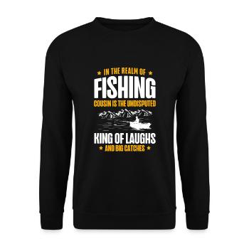 Pêche Cousin Pêcheur Cousins Drôle Poisson Perfec - Sweat-shirt Unisexe - noir - Devant - Alina (178cm) & Michal (187cm)