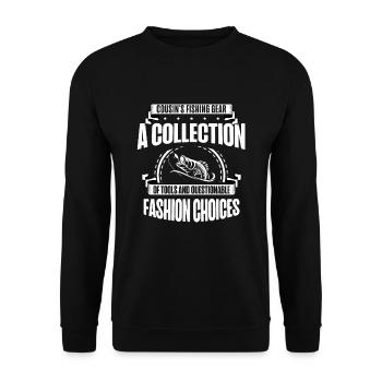 Fishing Cousin Fisherman Cousins Funny Fish Perfec - Unisex Sweatshirt - black - Front - Alina (178cm) & Michal (187cm)