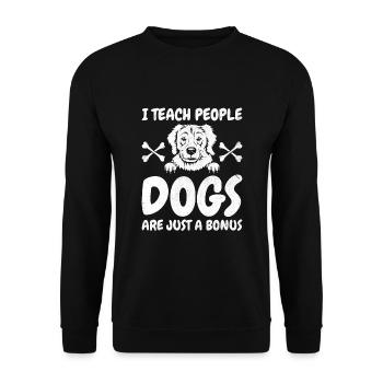 Dresseur de chiens Dressage de chiens Dressage de chiens Soins aux animaux de compagnie Pr - Sweat-shirt Unisexe - noir - Devant - Alina (178cm) & Michal (187cm)