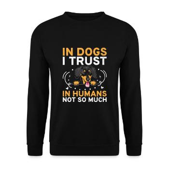 Dresseur de chiens Formation de chiens Chiens Soins pour animaux de compagnie Pr - Sweat-shirt Unisexe - noir - Devant - Alina (178cm) & Michal (187cm)