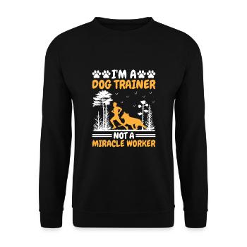 Dresseur de chiens Dressage de chiens Dressage de chiens Soins aux animaux de compagnie Pr - Sweat-shirt Unisexe - noir - Devant - Alina (178cm) & Michal (187cm)