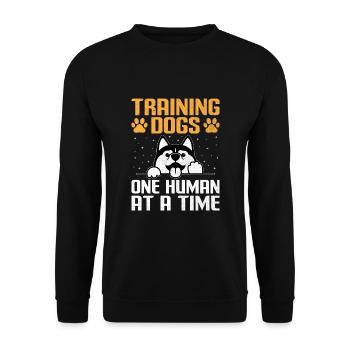 Dresseur de chiens Dressage de chiens Dressage de chiens Soins aux animaux de compagnie Pr - Sweat-shirt Unisexe - noir - Devant - Alina (178cm) & Michal (187cm)
