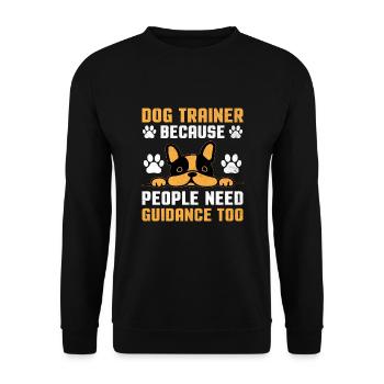 Dresseur de chiens Dressage de chiens Dressage de chiens Soins aux animaux de compagnie Pr - Sweat-shirt Unisexe - noir - Devant - Alina (178cm) & Michal (187cm)