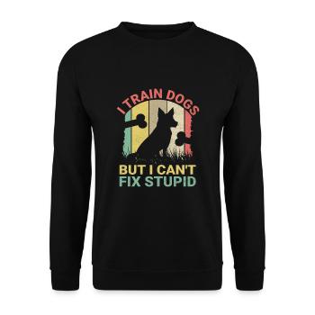 Dresseur de chiens Dressage de chiens Dressage de chiens Soins aux animaux de compagnie Pr - Sweat-shirt Unisexe - noir - Devant - Alina (178cm) & Michal (187cm)