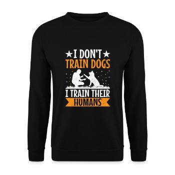Dresseur de chiens Formation de chiens Chiens Soins pour animaux de compagnie Pr - Sweat-shirt Unisexe - noir - Devant - Alina (178cm) & Michal (187cm)
