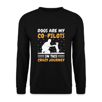 Dresseur de chiens Dressage de chiens Dressage de chiens Soins aux animaux de compagnie Pr - Sweat-shirt Unisexe - noir - Devant - Alina (178cm) & Michal (187cm)