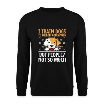 Dresseur de chiens Dressage de chiens Dressage de chiens Soins aux animaux de compagnie Pr - Sweat-shirt Unisexe - noir - Devant - Alina (178cm) & Michal (187cm)
