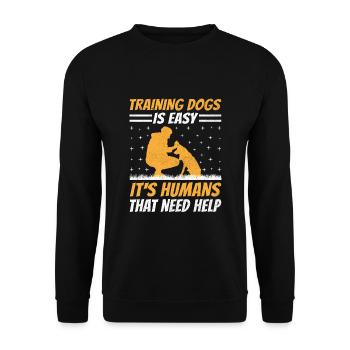 Dresseur de chiens Formation de chiens Chiens Soins pour animaux de compagnie Pr - Sweat-shirt Unisexe - noir - Devant - Alina (178cm) & Michal (187cm)
