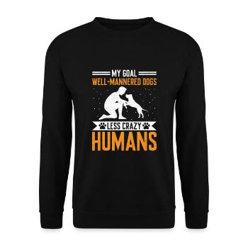 Dog Trainer Dog Training Training Dogs Pet Care Pr - Unisex Sweatshirt - black - Front - Alina (178cm) & Michal (187cm)