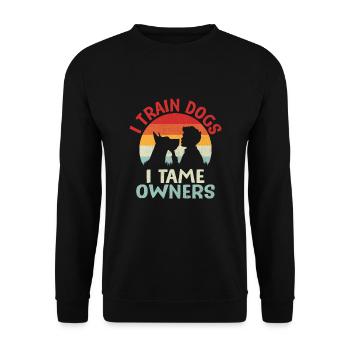 Dog Trainer Dog Training Training Dogs Pet Care Pr - Unisex Sweatshirt - black - Front - Alina (178cm) & Michal (187cm)
