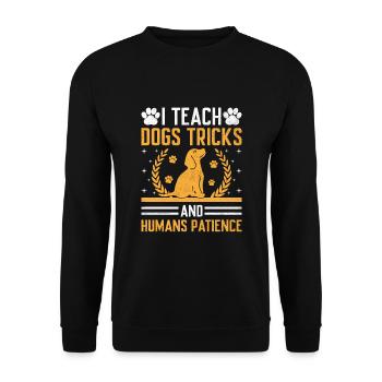 Dresseur de chiens Dressage de chiens Dressage de chiens Soins aux animaux de compagnie Pr - Sweat-shirt Unisexe - noir - Devant - Alina (178cm) & Michal (187cm)
