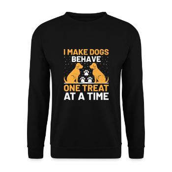 Dresseur de chiens Dressage de chiens Dressage de chiens Soins aux animaux de compagnie Pr - Sweat-shirt Unisexe - noir - Devant - Alina (178cm) & Michal (187cm)