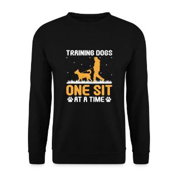 Dresseur de chiens Formation de chiens Chiens Soins pour animaux de compagnie Pr - Sweat-shirt Unisexe - noir - Devant - Alina (178cm) & Michal (187cm)