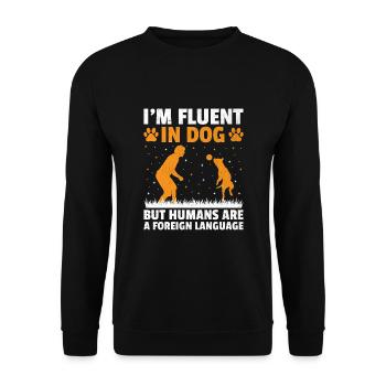 Dresseur de chiens Formation de chiens Chiens Soins pour animaux de compagnie Pr - Sweat-shirt Unisexe - noir - Devant - Alina (178cm) & Michal (187cm)