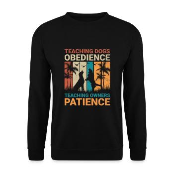 Dresseur de chiens Dressage de chiens Dressage de chiens Soins aux animaux de compagnie Pr - Sweat-shirt Unisexe - noir - Devant - Alina (178cm) & Michal (187cm)