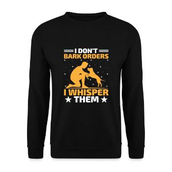 Dresseur de chiens Dressage de chiens Dressage de chiens Soins aux animaux de compagnie Pr - Sweat-shirt Unisexe - noir - Devant - Alina (178cm) & Michal (187cm)