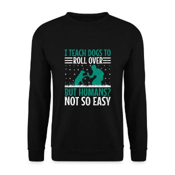 Dresseur de chiens Formation de chiens Chiens Soins pour animaux de compagnie Pr - Sweat-shirt Unisexe - noir - Devant - Alina (178cm) & Michal (187cm)