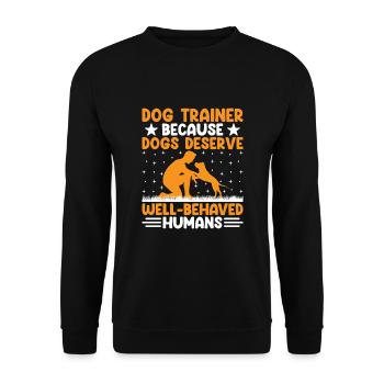 Dresseur de chiens Formation de chiens Chiens Soins pour animaux de compagnie Pr - Sweat-shirt Unisexe - noir - Devant - Alina (178cm) & Michal (187cm)