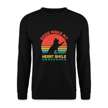 Dresseur de chiens Dressage de chiens Dressage de chiens Soins aux animaux de compagnie Pr - Sweat-shirt Unisexe - noir - Devant - Alina (178cm) & Michal (187cm)