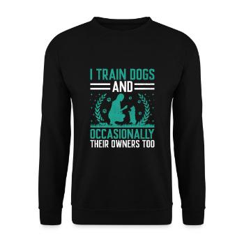 Dresseur de chiens Dressage de chiens Dressage de chiens Soins aux animaux de compagnie Pr - Sweat-shirt Unisexe - noir - Devant - Alina (178cm) & Michal (187cm)