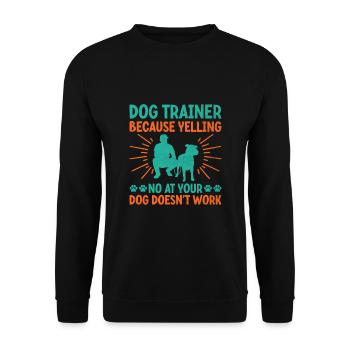 Dresseur de chiens Dressage de chiens Dressage de chiens Soins aux animaux de compagnie Pr - Sweat-shirt Unisexe - noir - Devant - Alina (178cm) & Michal (187cm)