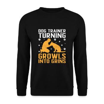 Dresseur de chiens Formation de chiens Chiens Soins pour animaux de compagnie Pr - Sweat-shirt Unisexe - noir - Devant - Alina (178cm) & Michal (187cm)