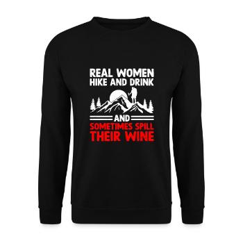 Wandern Bergsteigen Trekking Natur Outdoor Alco - Unisex Pullover - Schwarz - Vorne - Alina (178cm) & Michal (187cm)