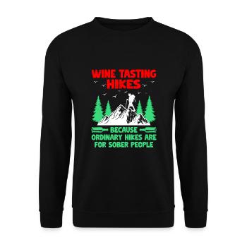 Hiking Hiker Nature Trekking Outdoor Mountaineerin - Unisex Sweatshirt - black - Front - Alina (178cm) & Michal (187cm)