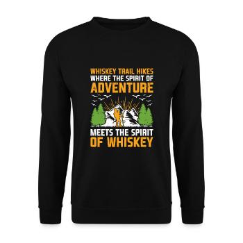 Wandern Wanderer Natur Trekking Outdoor Bergsteigerin - Unisex Pullover - Schwarz - Vorne - Alina (178cm) & Michal (187cm)