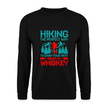 Hiking Hiker Nature Trekking Outdoor Mountaineerin - Unisex Sweatshirt - black - Front - Alina (178cm) & Michal (187cm)