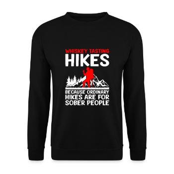 Hiking Hiker Nature Trekking Outdoor Mountaineerin - Unisex Sweatshirt - black - Front - Alina (178cm) & Michal (187cm)
