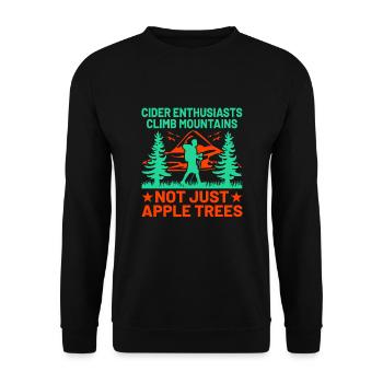 Wanderer, Wandern, Trekking, Outdoor, Natur, Alkohol, Getränk - Unisex Pullover - Schwarz - Vorne - Alina (178cm) & Michal (187cm)