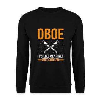 Oboe Player Oboe Basoonist Marching Band Instrumen - Unisex Sweatshirt - black - Front - Alina (178cm) & Michal (187cm)