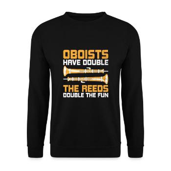 Oboist Oboe Basoonist Marching Band Instrumen - Unisex Pullover - Schwarz - Vorne - Alina (178cm) & Michal (187cm)