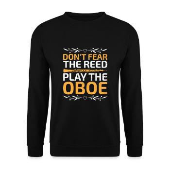 Oboe Player Oboe Basoonist Marching Band Instrumen - Unisex Sweatshirt - black - Front - Alina (178cm) & Michal (187cm)
